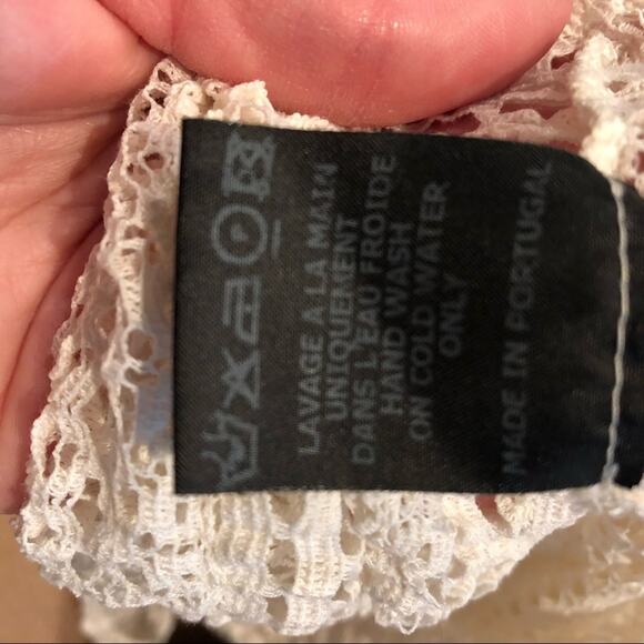 Isabel Marant Cream Open Knit Long Sleeve Blouse Womens S Lace Sheer Cottage - Picture 5 of 7